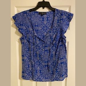 Cute Blue Breezy Blouse